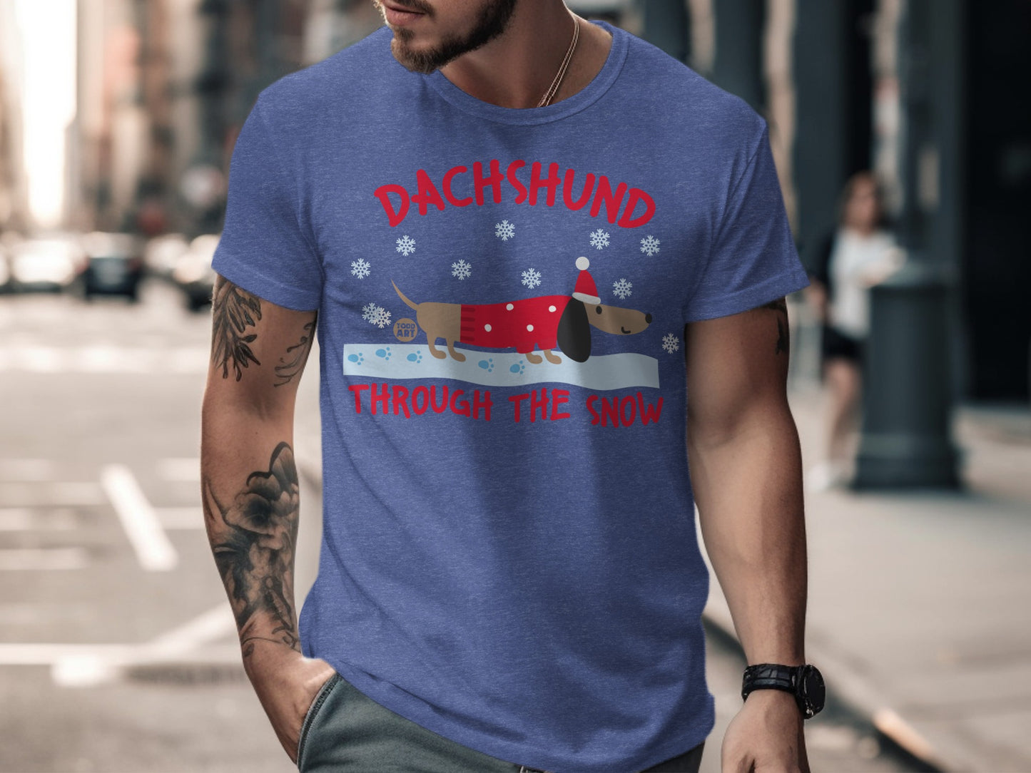Dachshund Through The Snow Funny Holiday Shirt product type