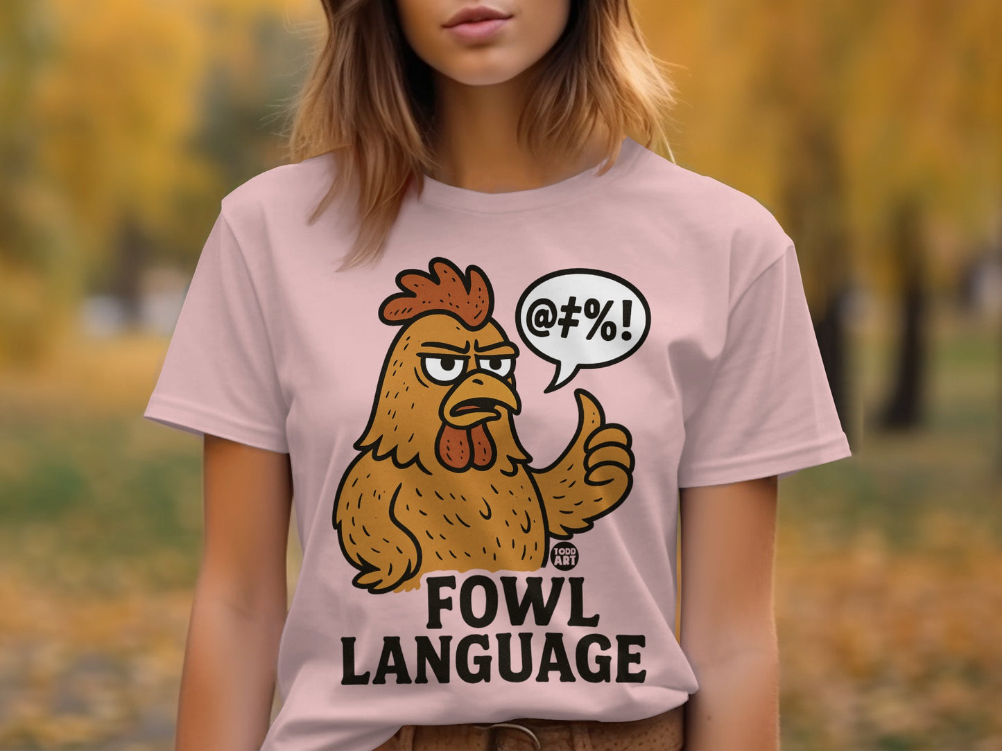 Fowl Language Chicken Graphic Humorous Shirt product