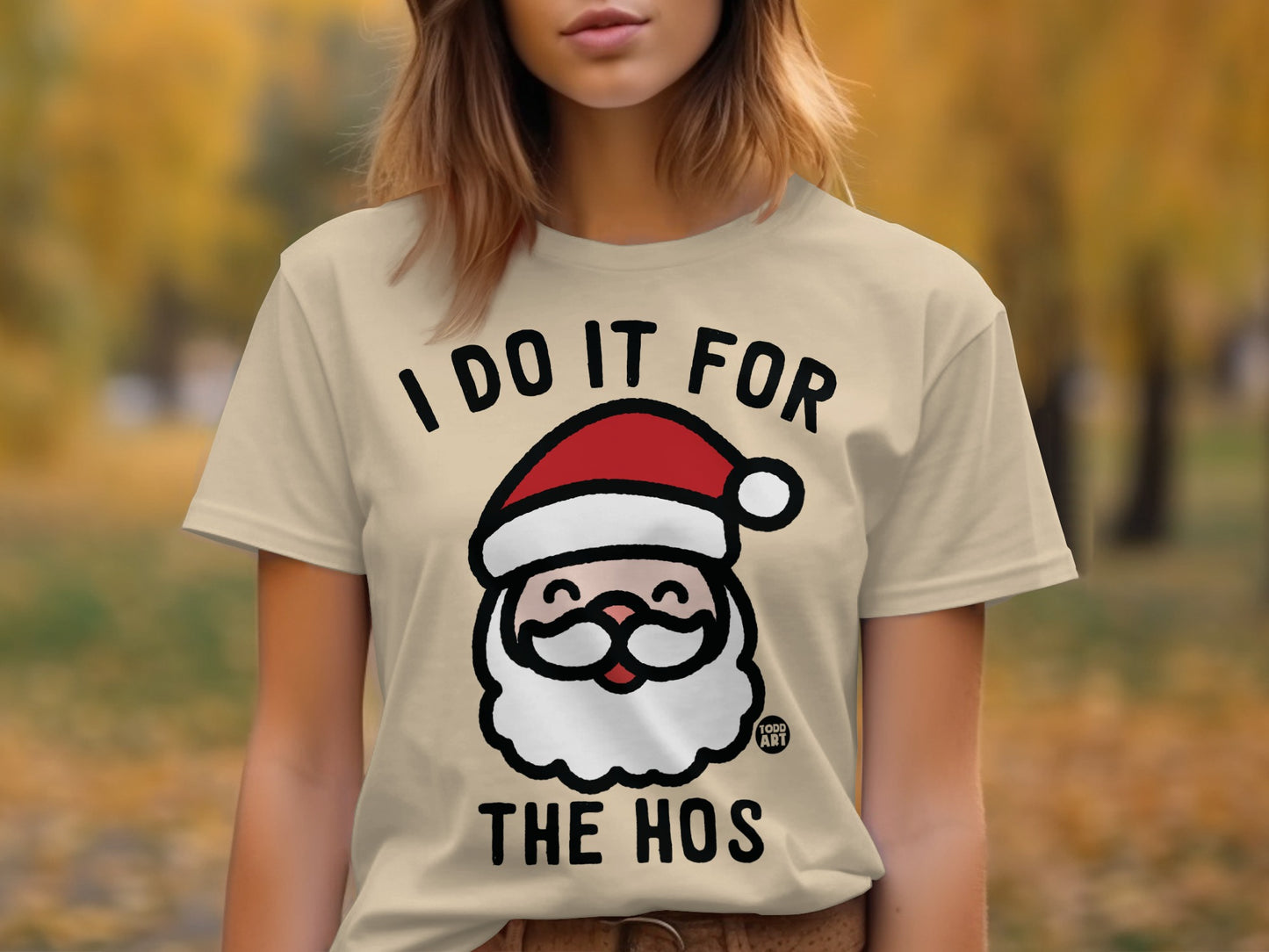 I Do It For The Hos Santa Claus Graphic Tee Product