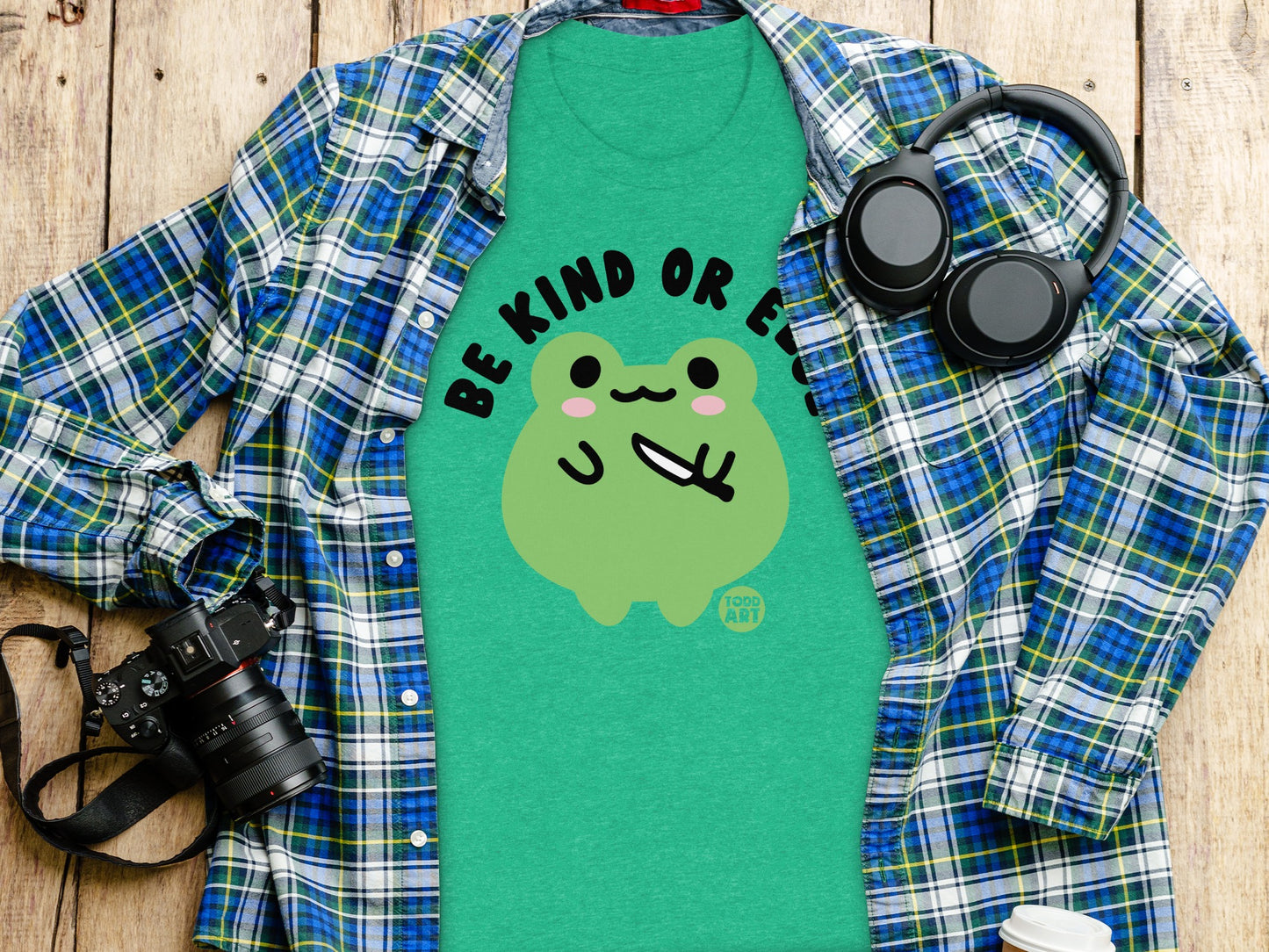 Be Kind or Evil Cute Green Character T-Shirt product type