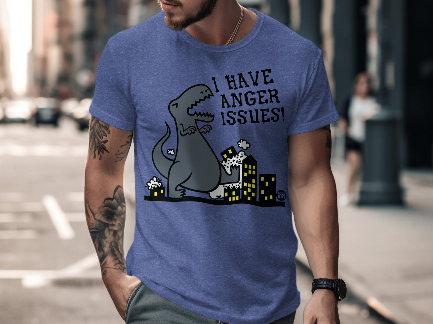 I Have Anger Issues Dinosaur Funny Graphic Tee product type