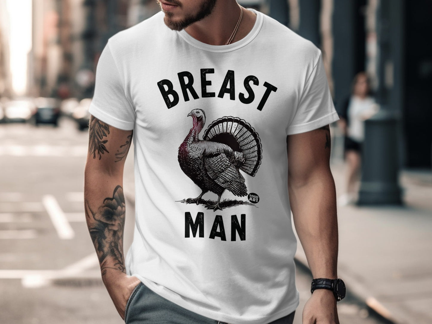 Funny Thanksgiving Turkey Graphic T-Shirt for Men