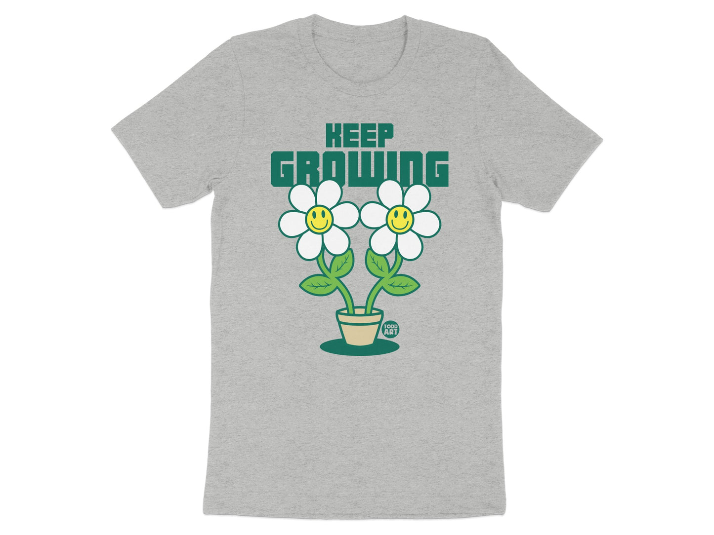 Keep Growing Happy Flower Graphic T-shirt