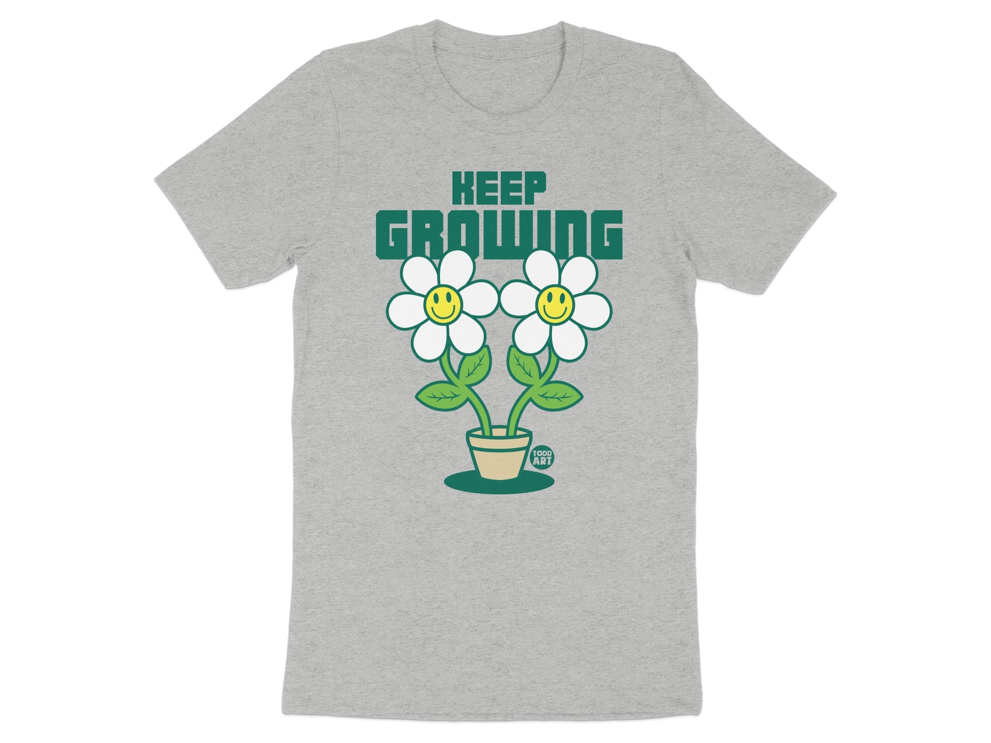 Keep Growing Happy Flower Graphic T-shirt