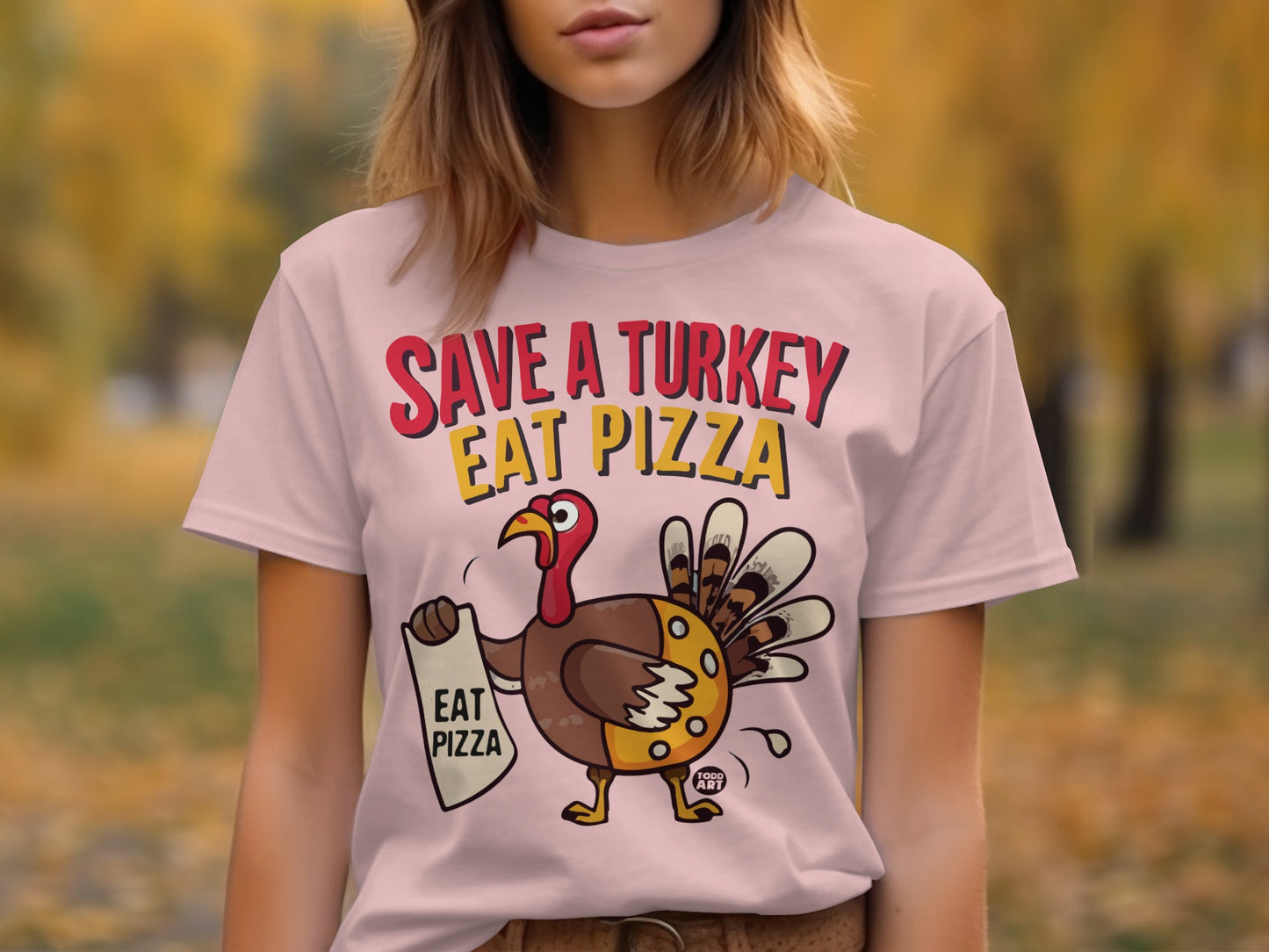Save A Turkey Eat Pizza Graphic T-shirt product