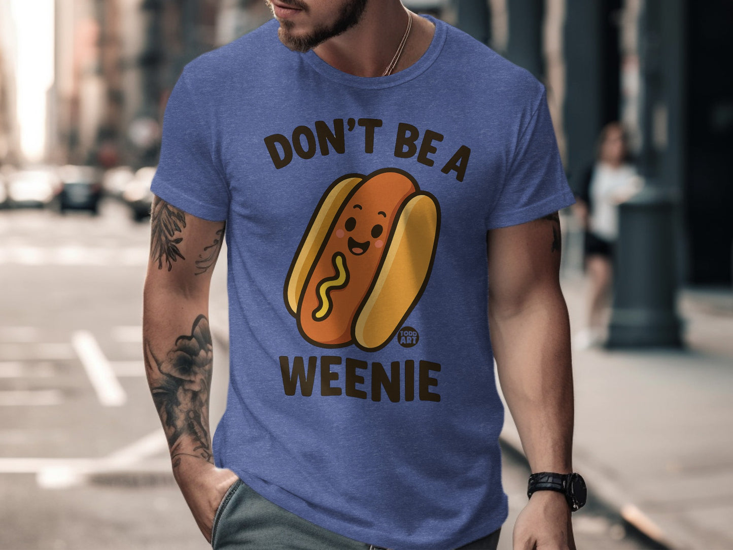 Don't Be A Weenie Hotdog Graphic T-shirt product