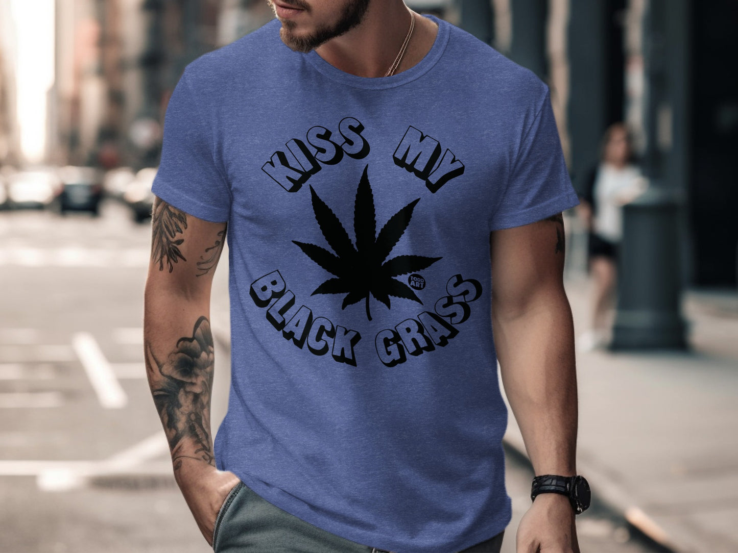 Kiss My Black Grass Slogan T-Shirt Product