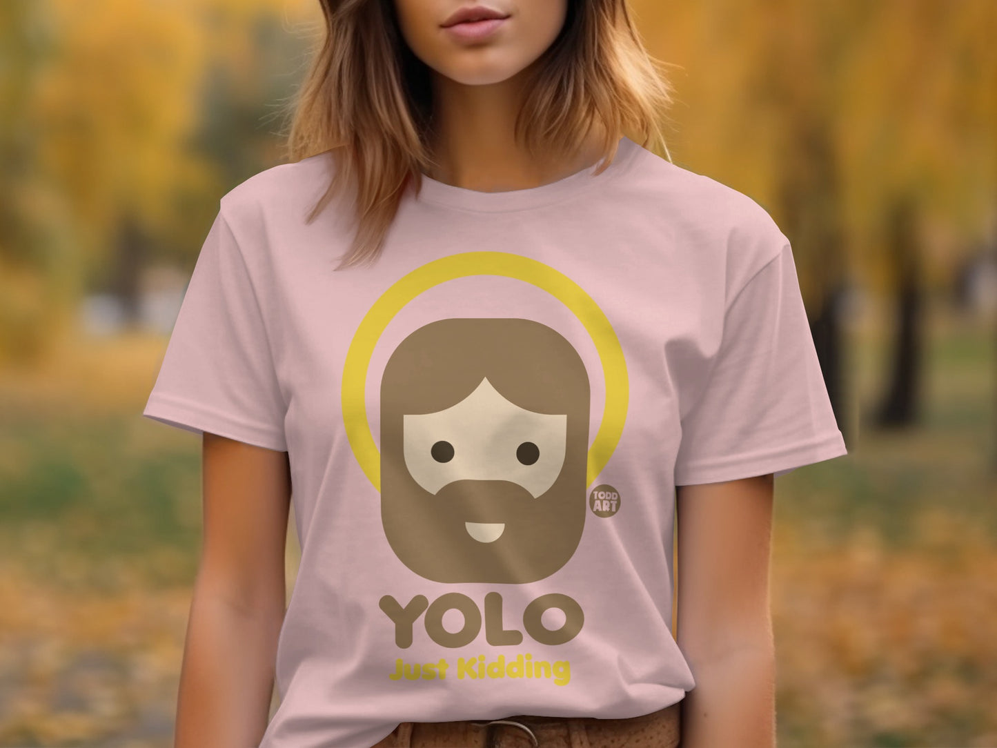YOLO Just Kidding Graphic Tee Shirt product