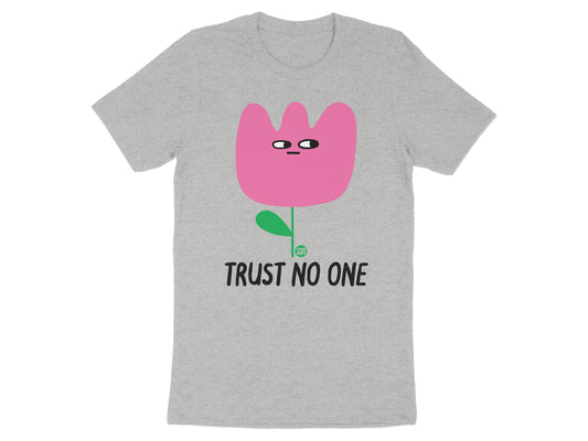 Trust No One Pink Flower Graphic Tee