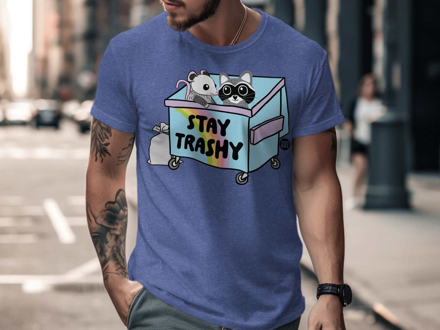 Stay Trashy Cute Animal Graphic T-shirt Product