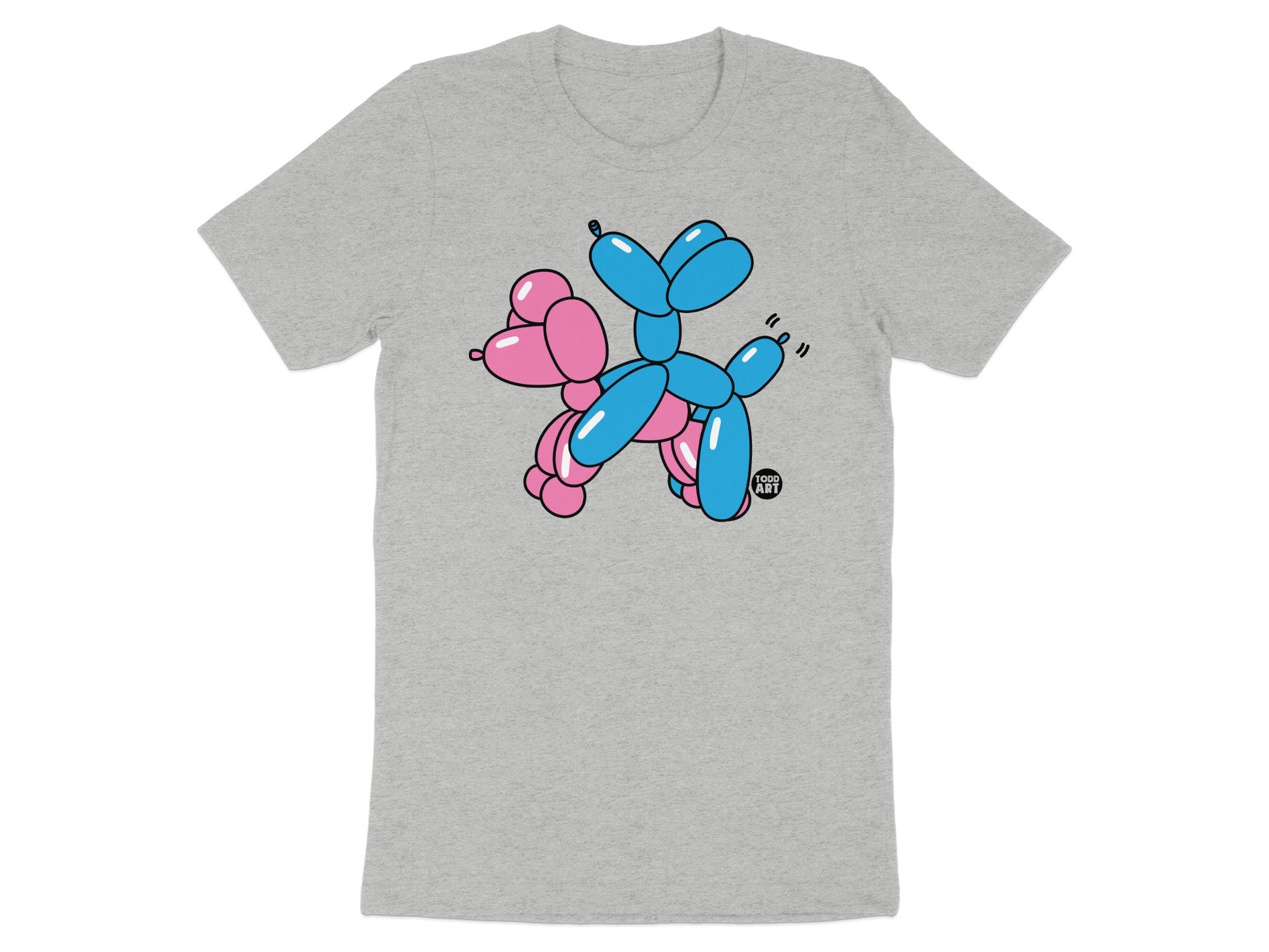 Cute Balloon Animals Design Gray T-shirt product