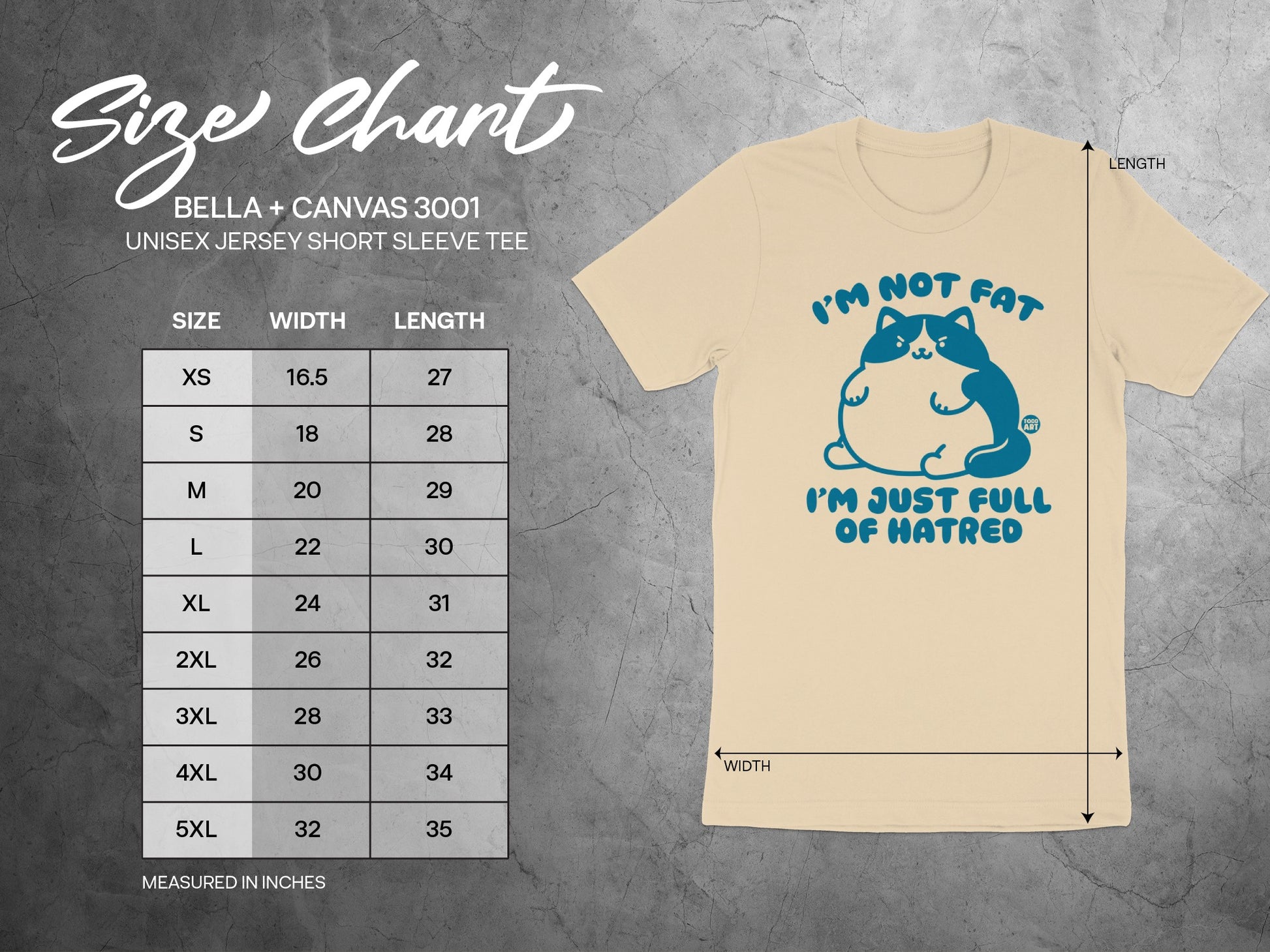 I'm Not Fat I'm Full Of Hatred Print T-Shirt product type