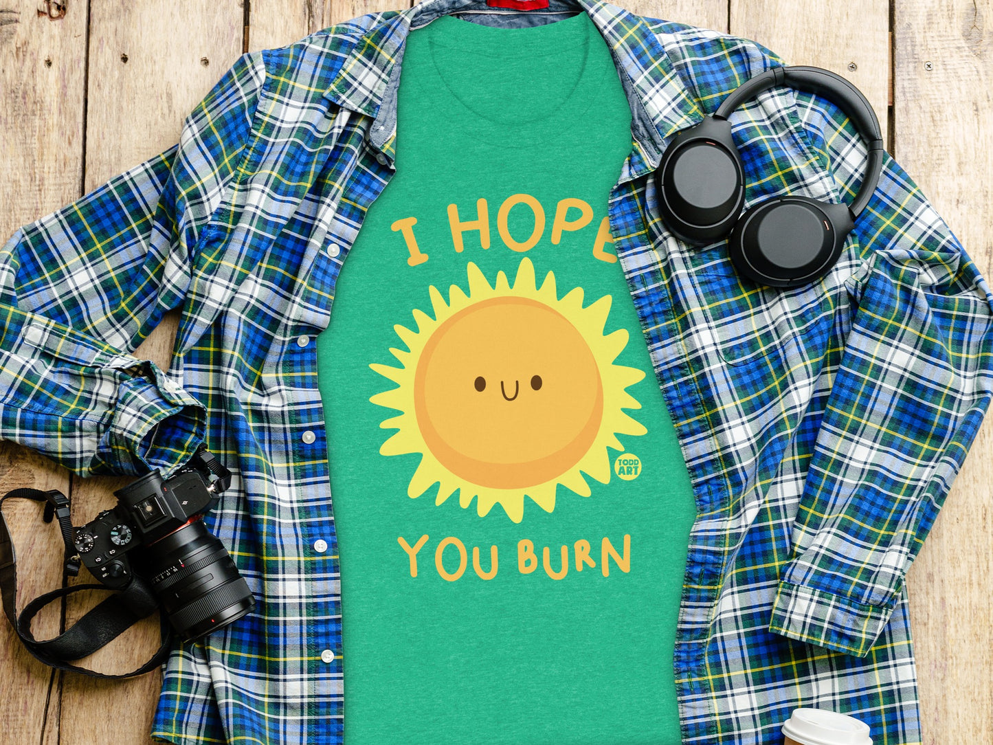 I Hope You Burn Sunflower Graphic Tee Shirt