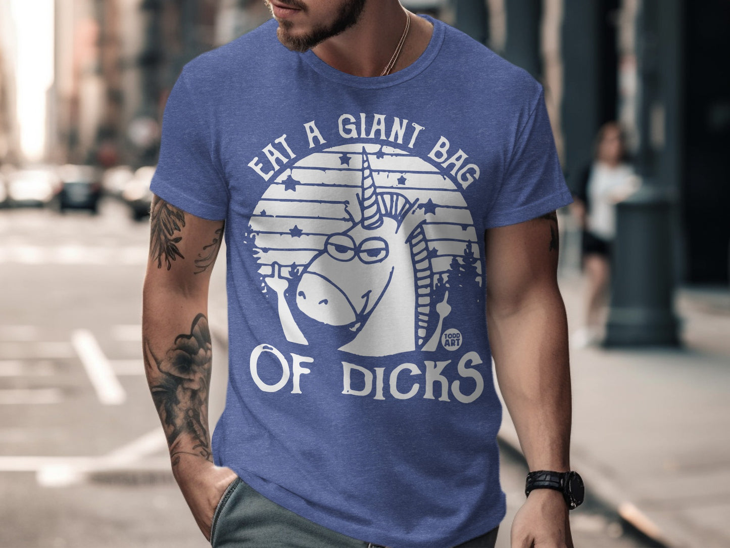Eat A Giant Bag Of Dicks Funny Graphic T-shirt