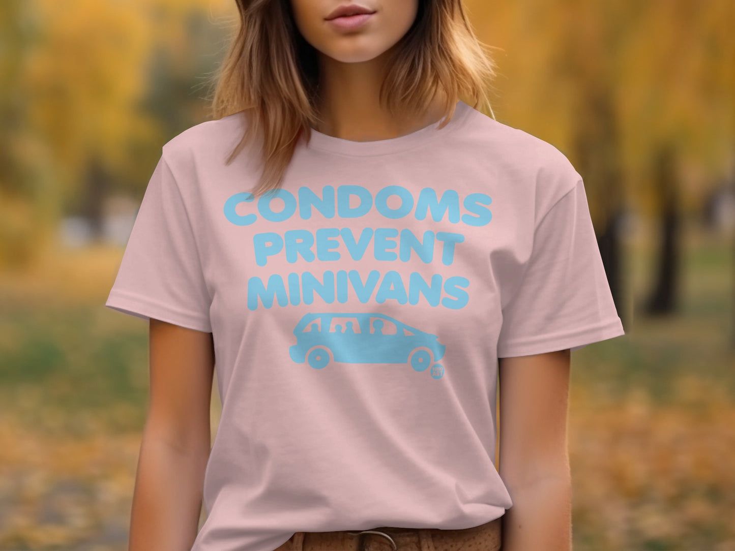 Condoms Prevent Minivans Funny Graphic T-Shirt product type