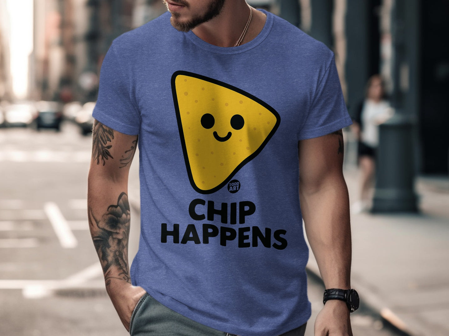 Funny Chip Happens T Shirt Creative Wearable product