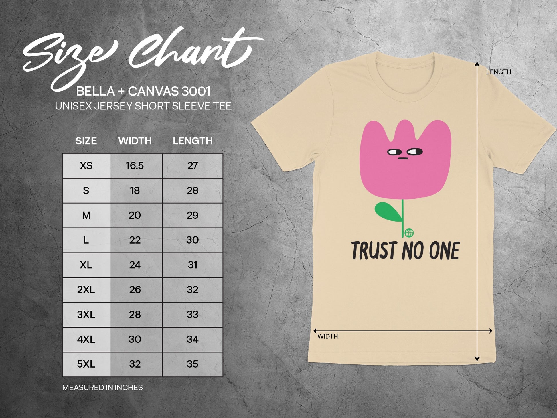 Trust No One Flower Illustration Tee