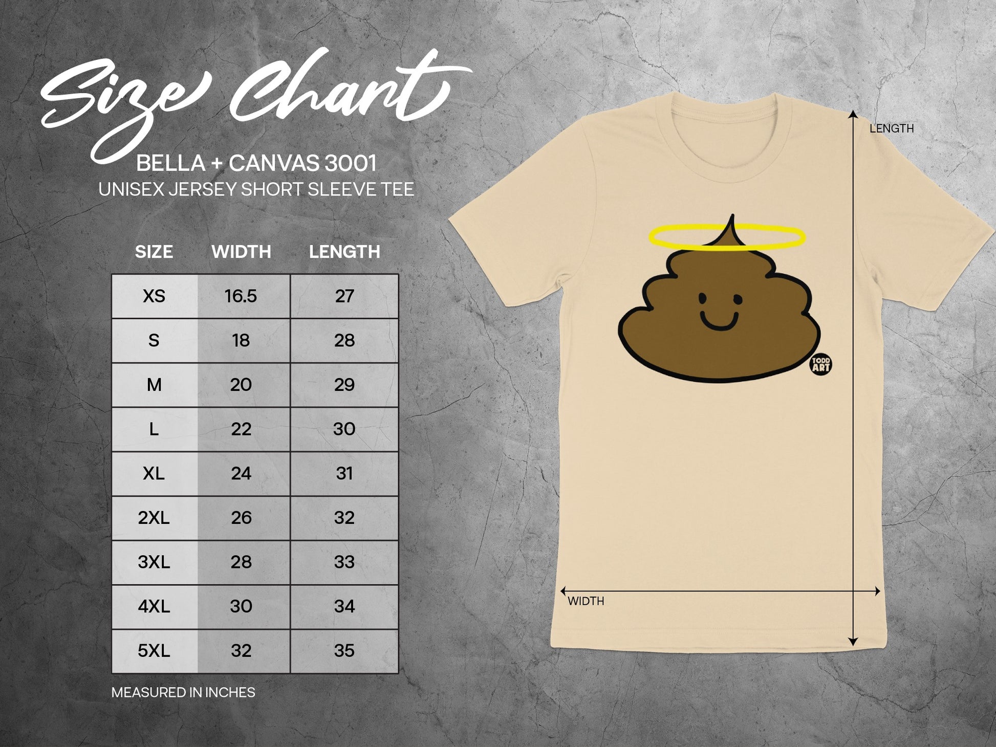 Poop Emoji Shirt with Angel Halo Unisex Short Sleeve Tee