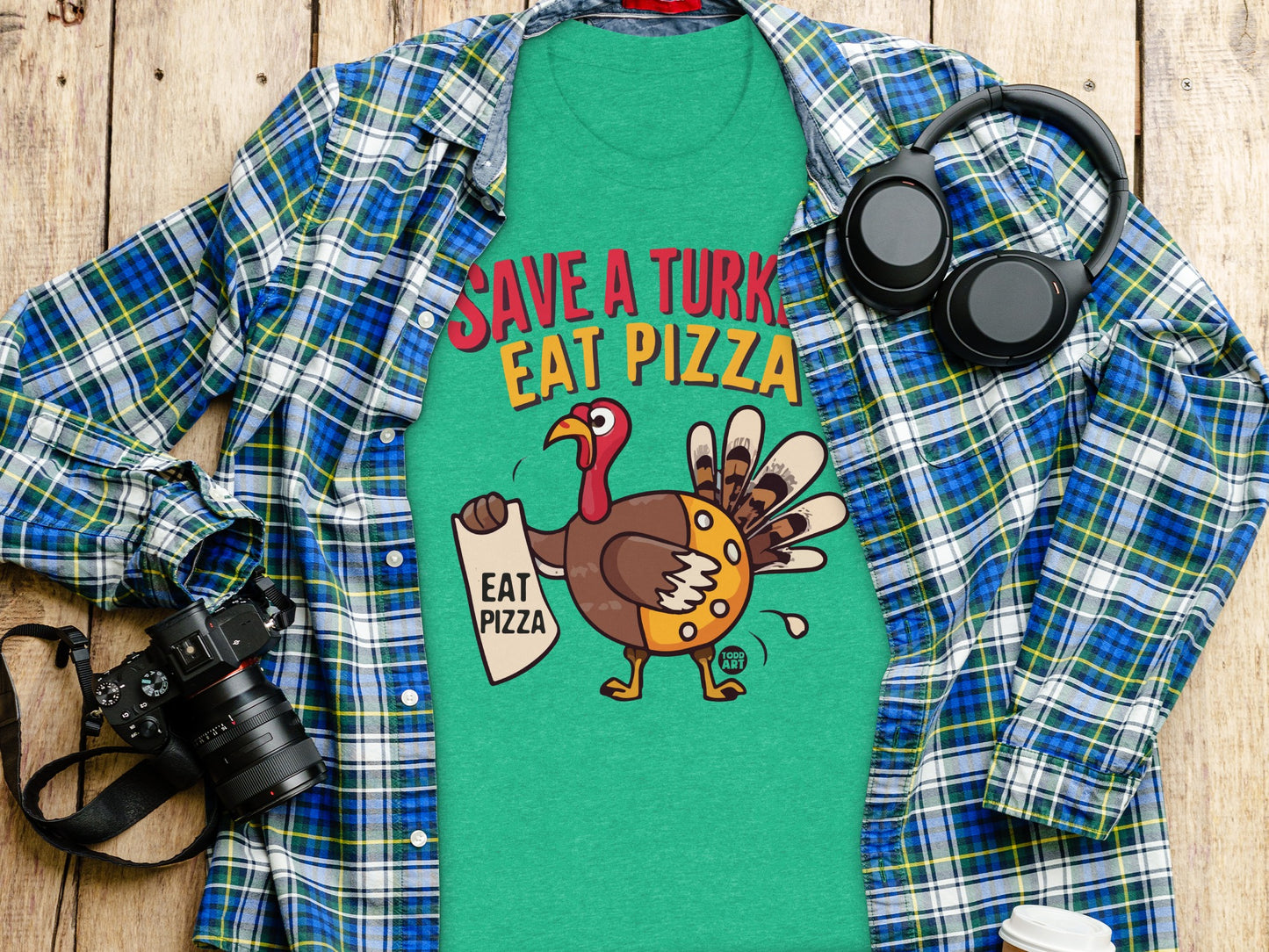 Save a Turkey Eat Pizza Funny Thanksgiving T-shirt