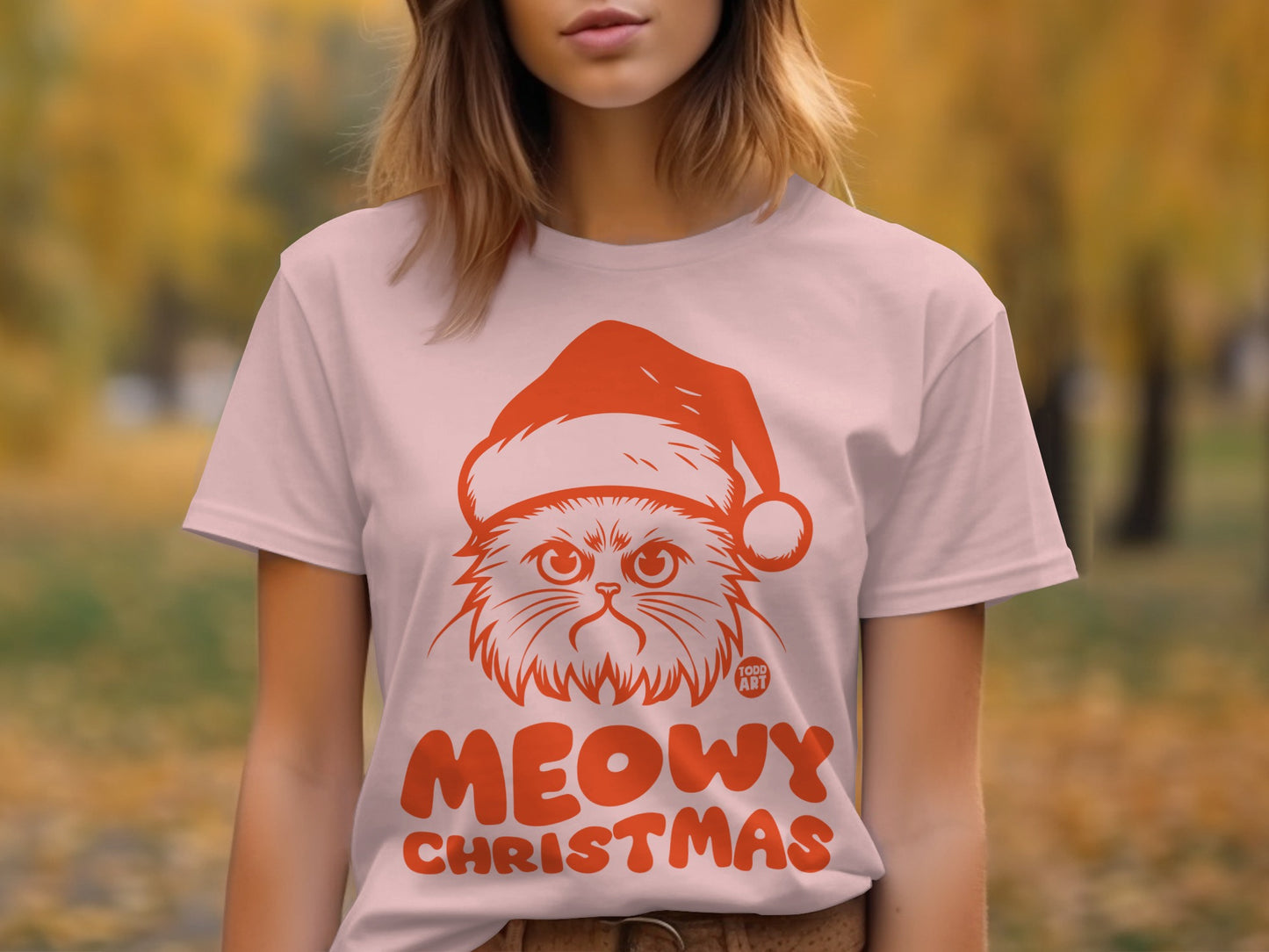 Meowy Christmas Cat Shirt Festive Holiday Graphic Tee product