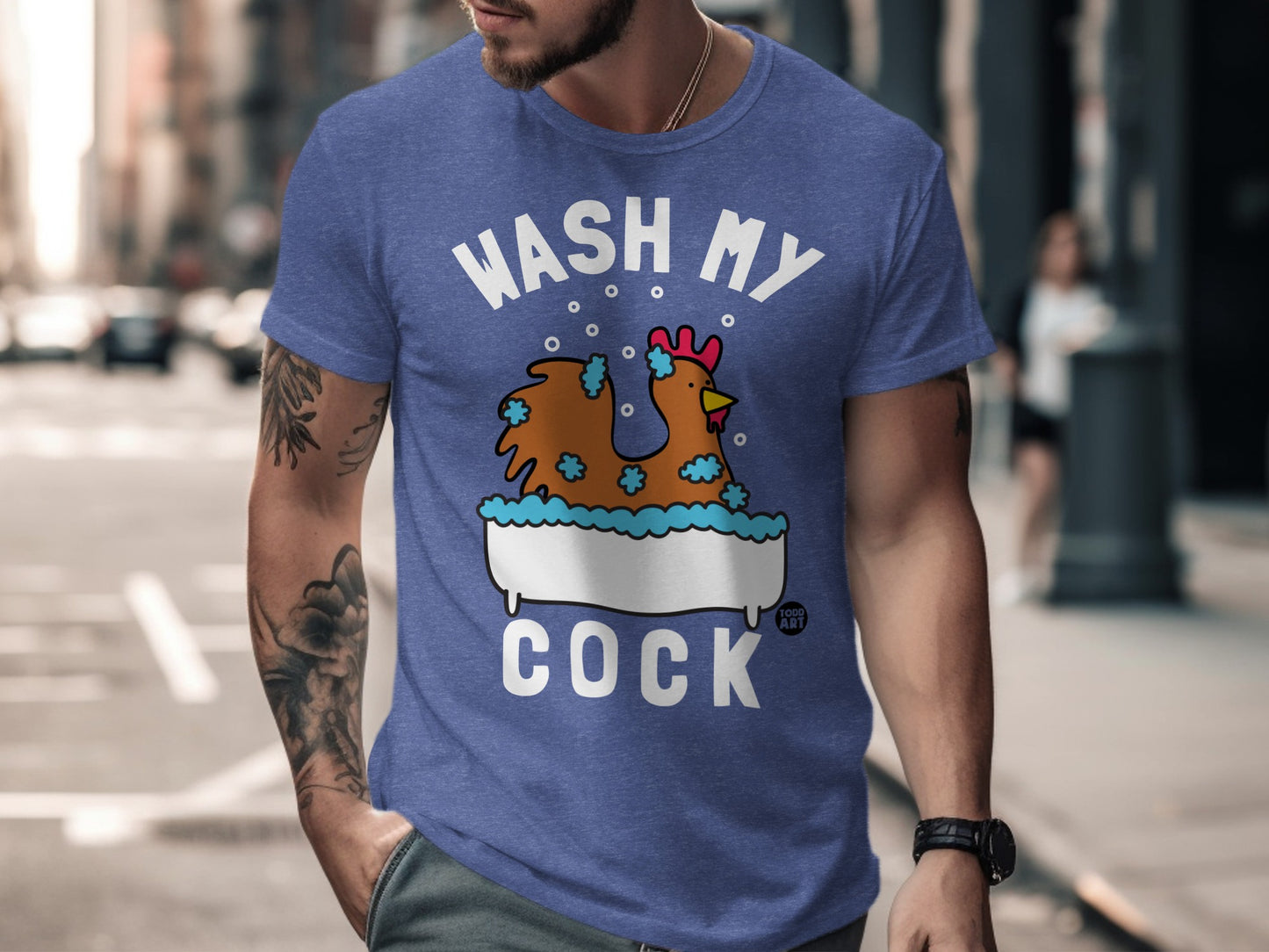 Wash My Cock Funny Graphic T-Shirt product