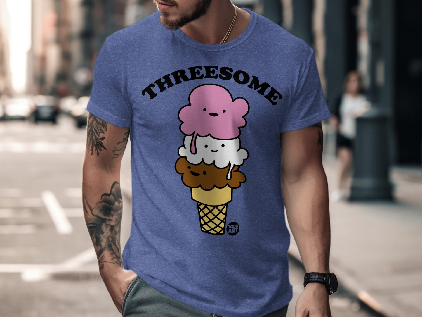 Ice Cream Characters Threesome Design T-shirt product