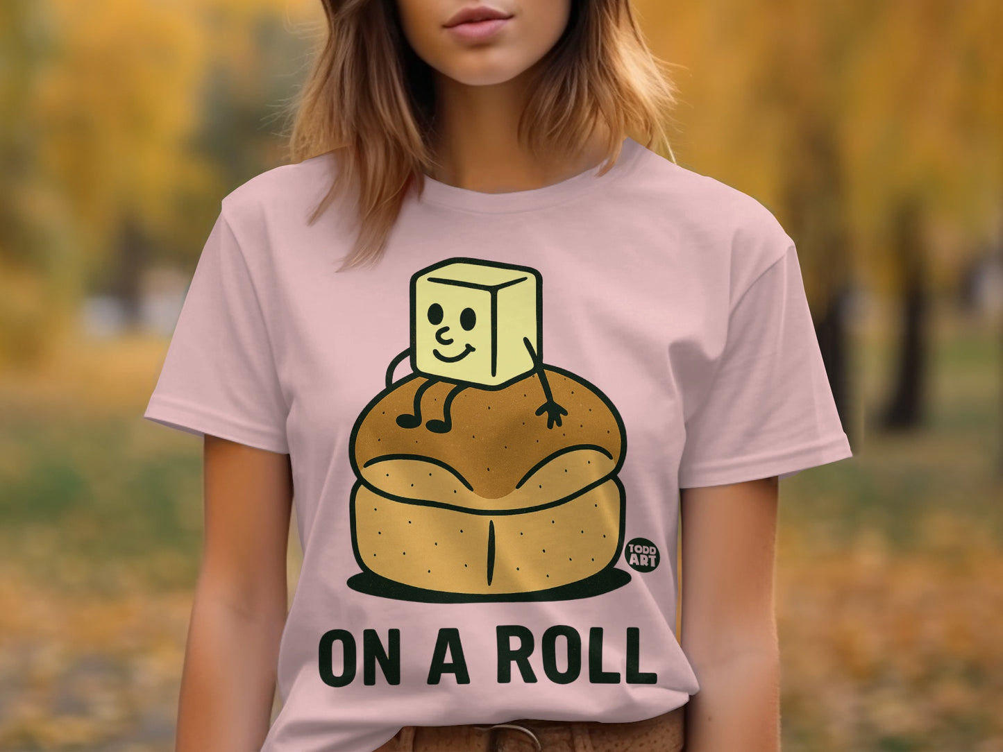 On a Roll Butter Sitting on Roll T-shirt product type