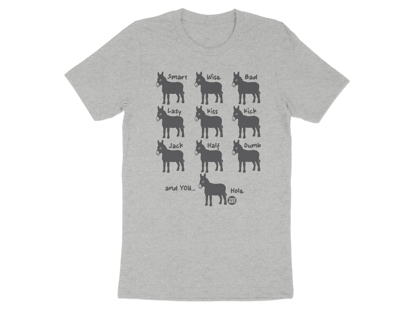 Funny Donkey Silhouettes T-Shirt Humorous Gift Product