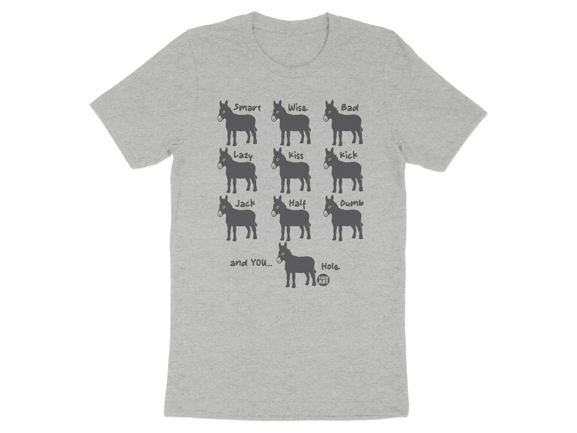 Funny Donkey Silhouettes T-Shirt Humorous Gift Product