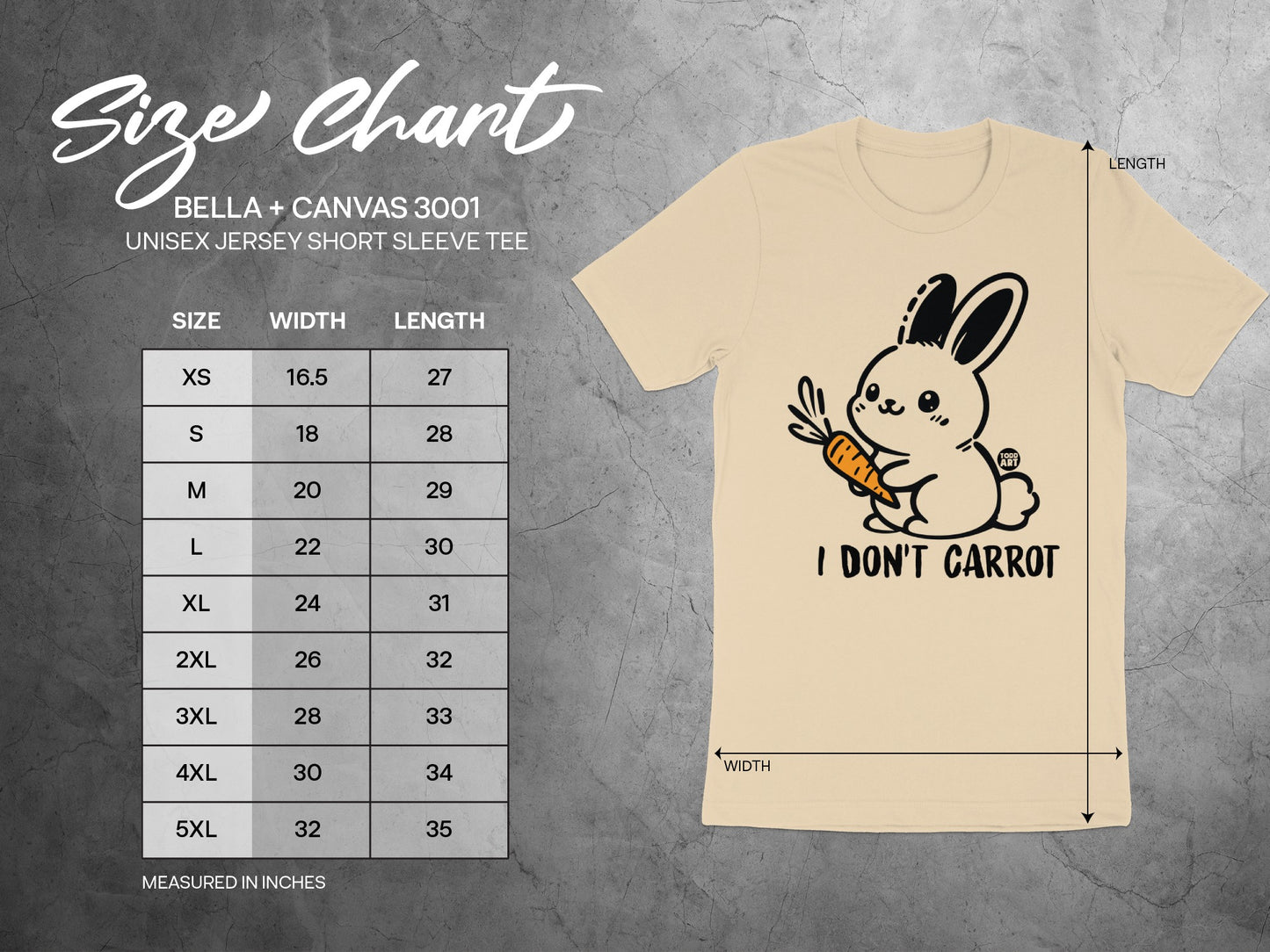 I Don't Carrot Bunny T-Shirt Unisex Jersey Short Sleeve Tee product