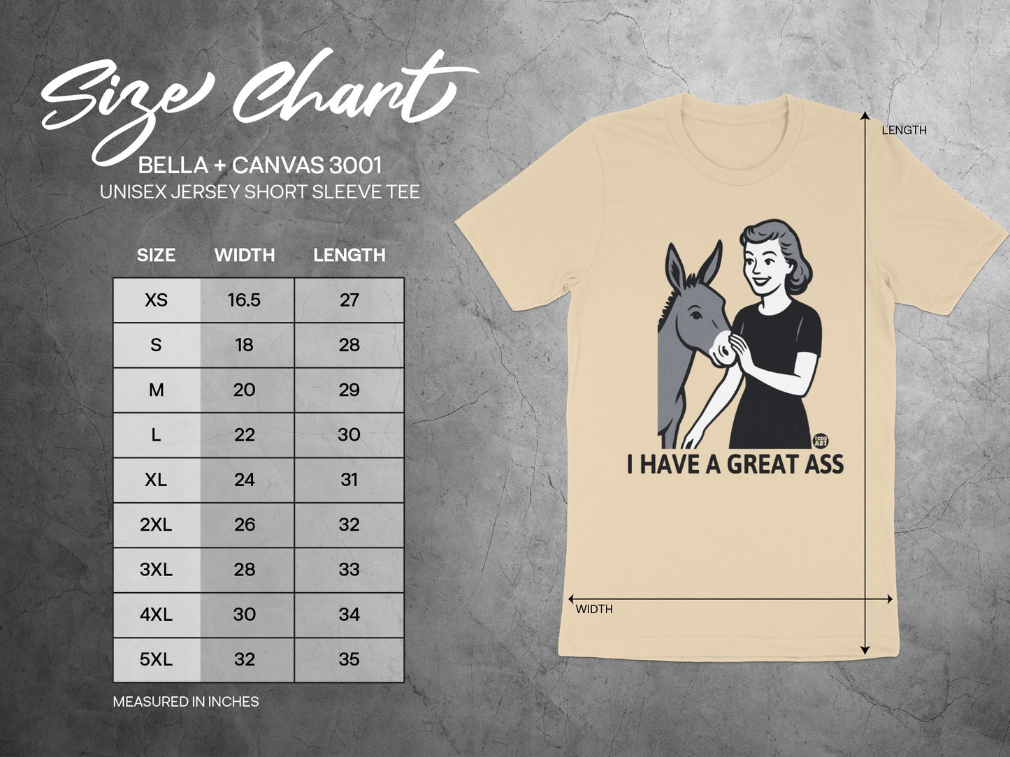 I Have a Great Ass Graphic Tee Shirt product