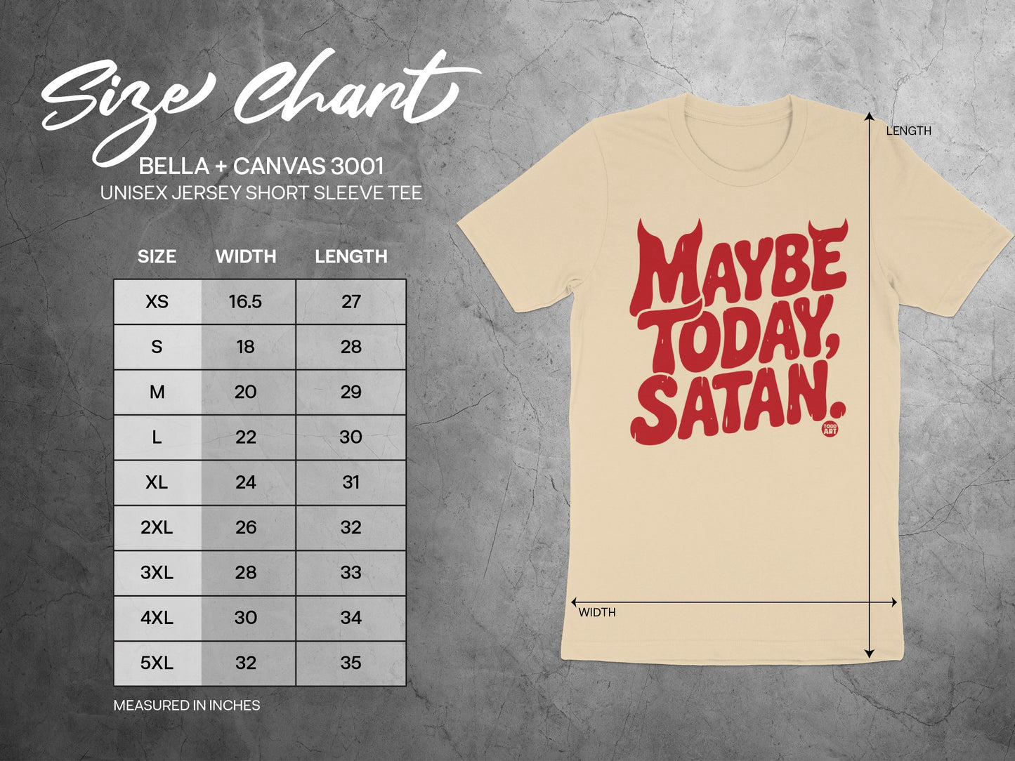 Maybe Today Satan Unisex Jersey Short Sleeve Tee product