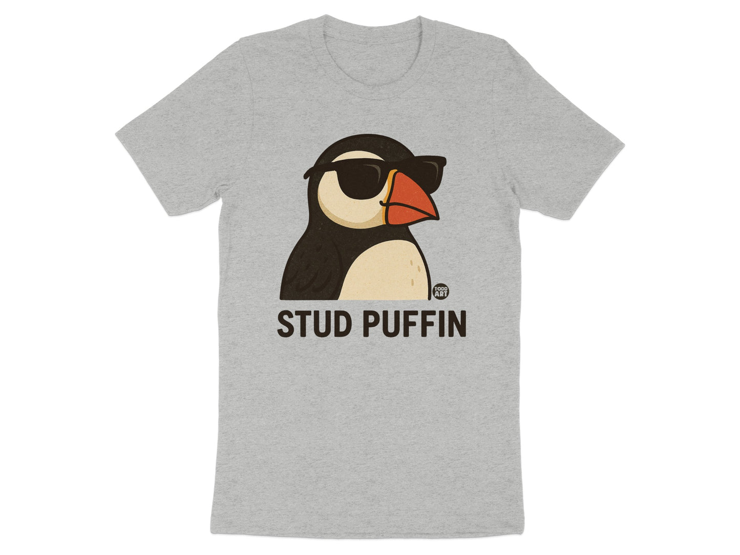 Stud Puffin Graphic T-shirt with Cool Puffin Art product