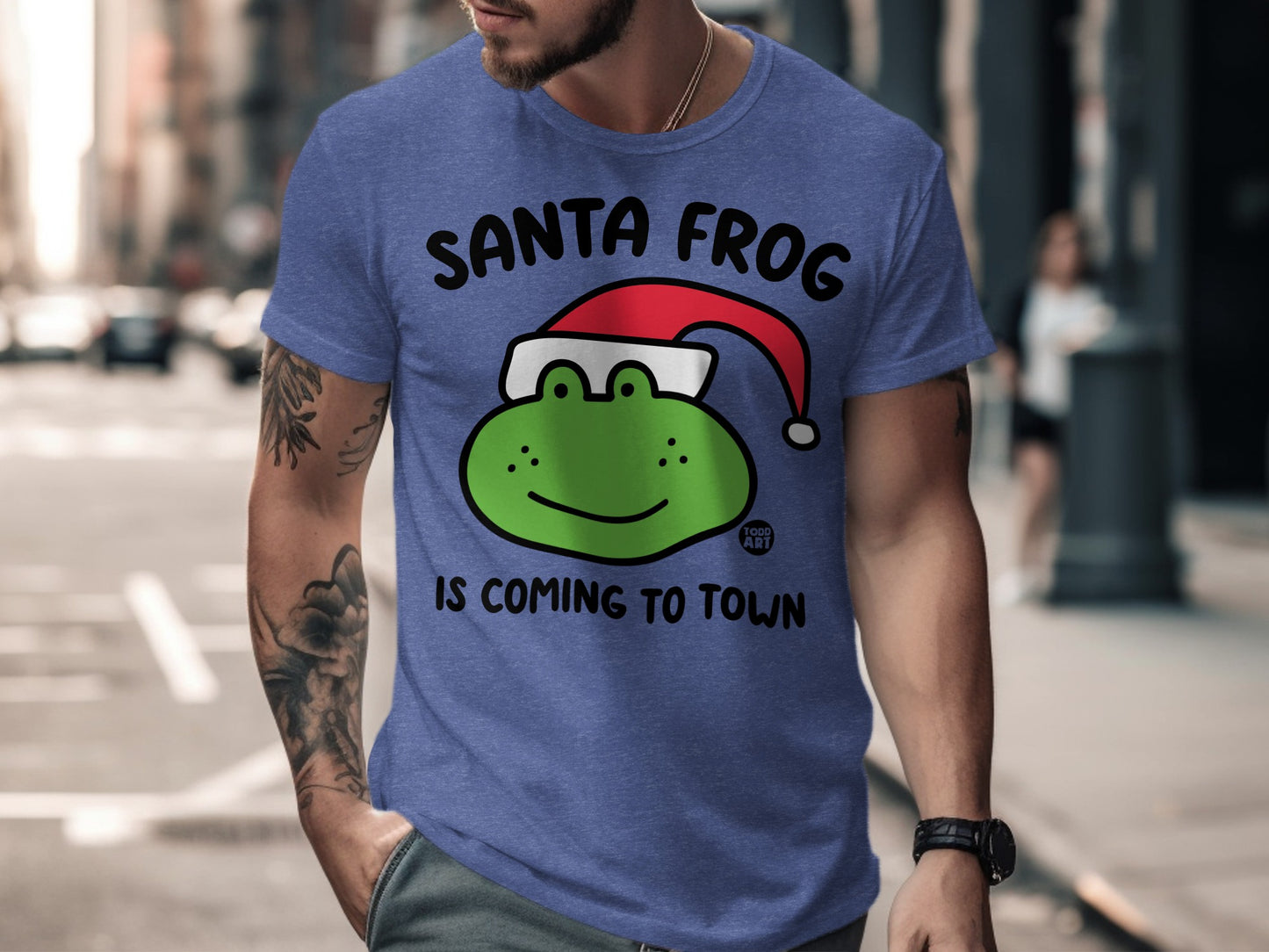 Santa Frog Is Coming To Town Graphic T-Shirt product type