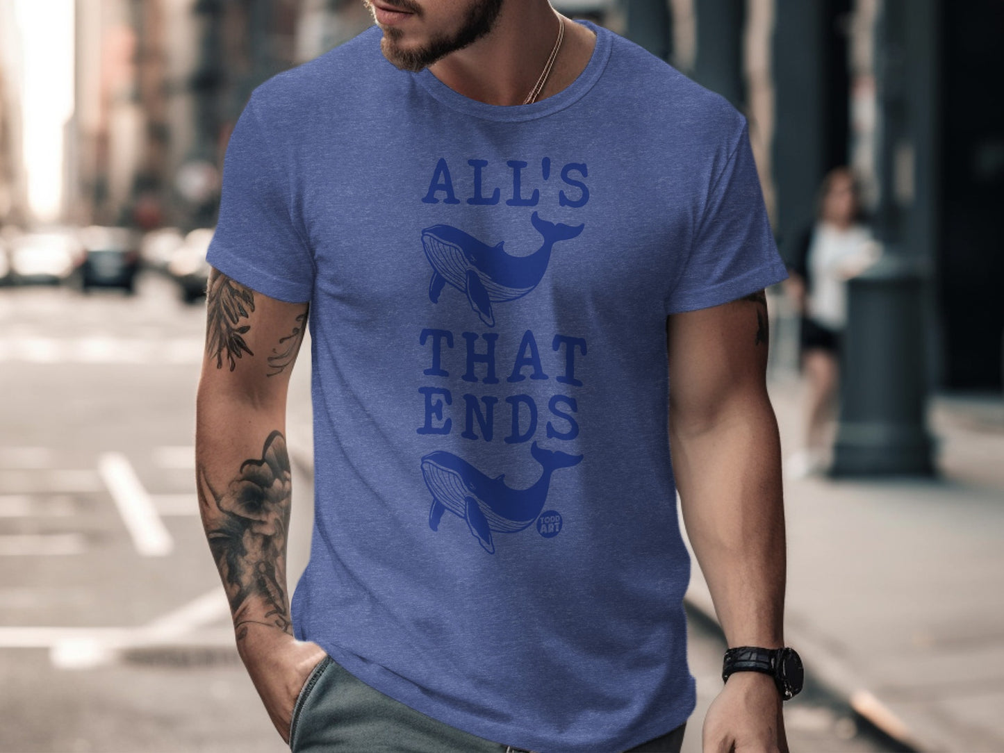 All's That Ends with Whale Graphic T-shirt