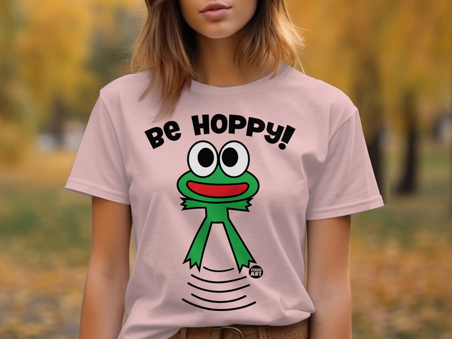Be Hoppy Frog Design Graphic Tee product type