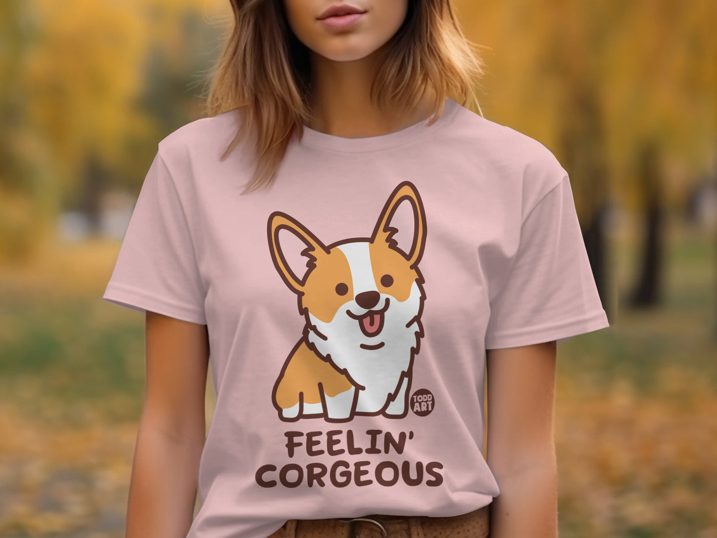 Adorable Corgi Feelin' Gorgeous Graphic T-Shirt product type