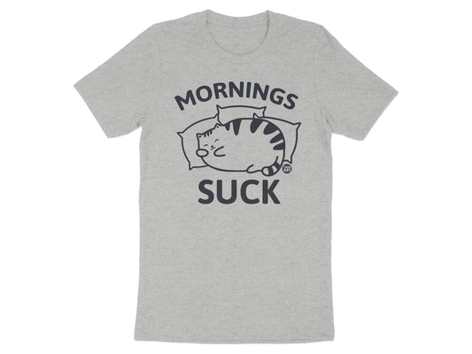 Mornings Suck Sleeping Cat Graphic T-shirt Product