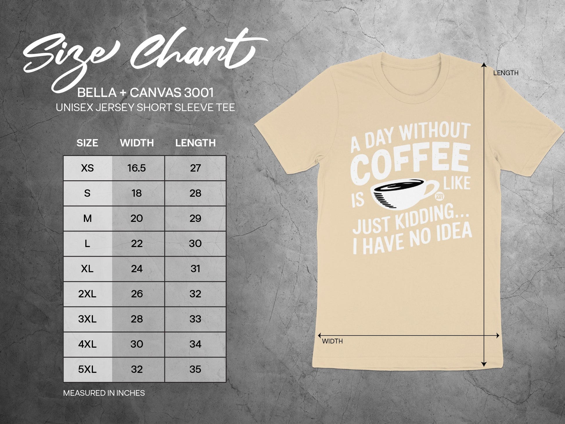 A Day Without Coffee I Have No Idea Short Sleeve Tee product