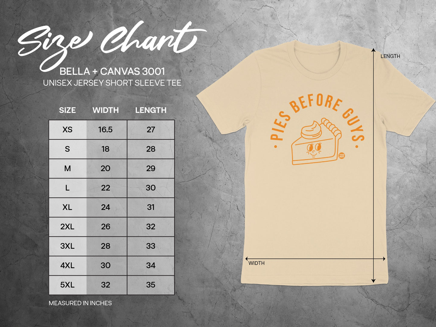 Pies Before Guys Bella Canvas Unisex Jersey product type