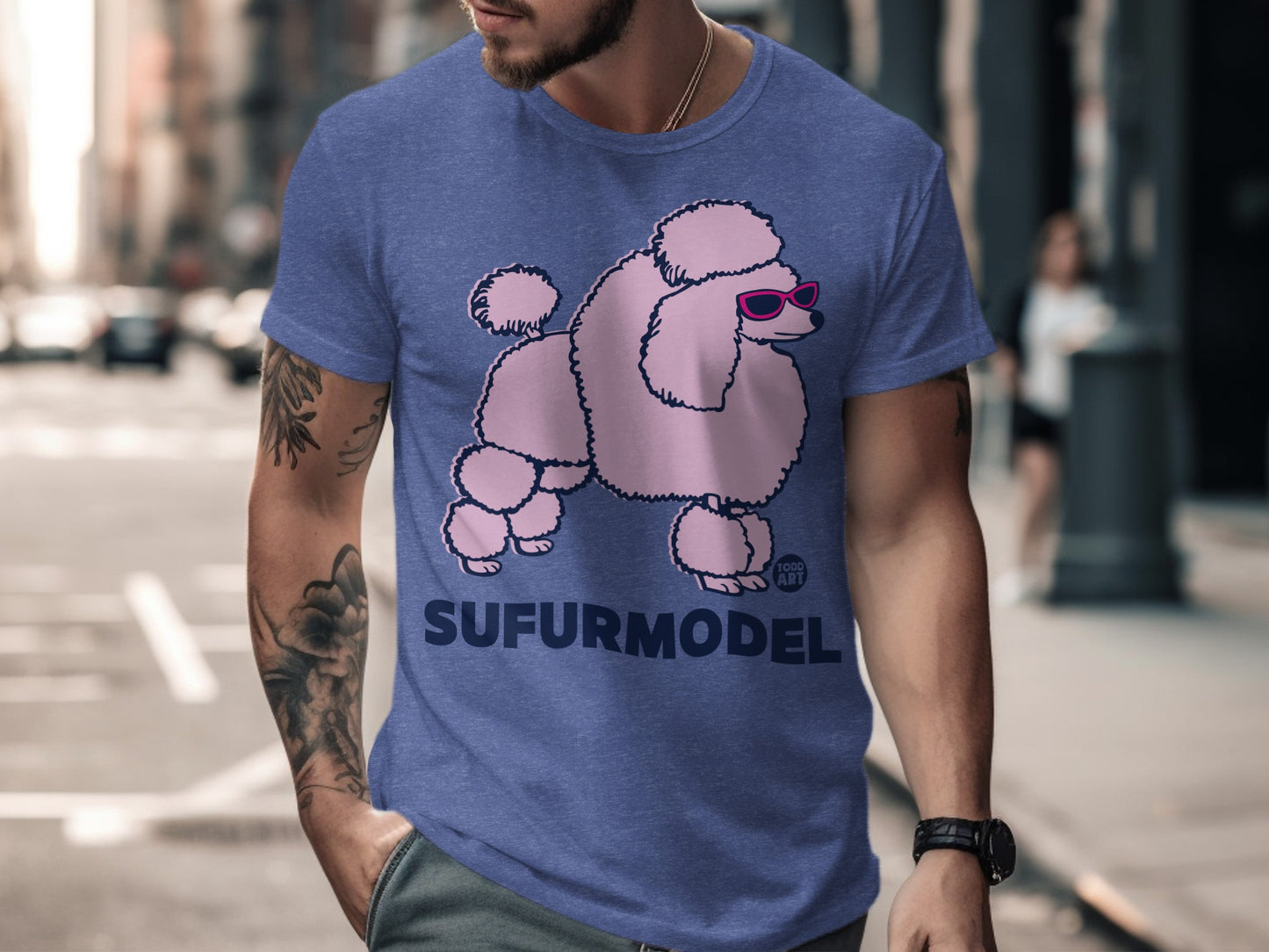 Funny Poodle Graphic Tee With Sunglasses Product type