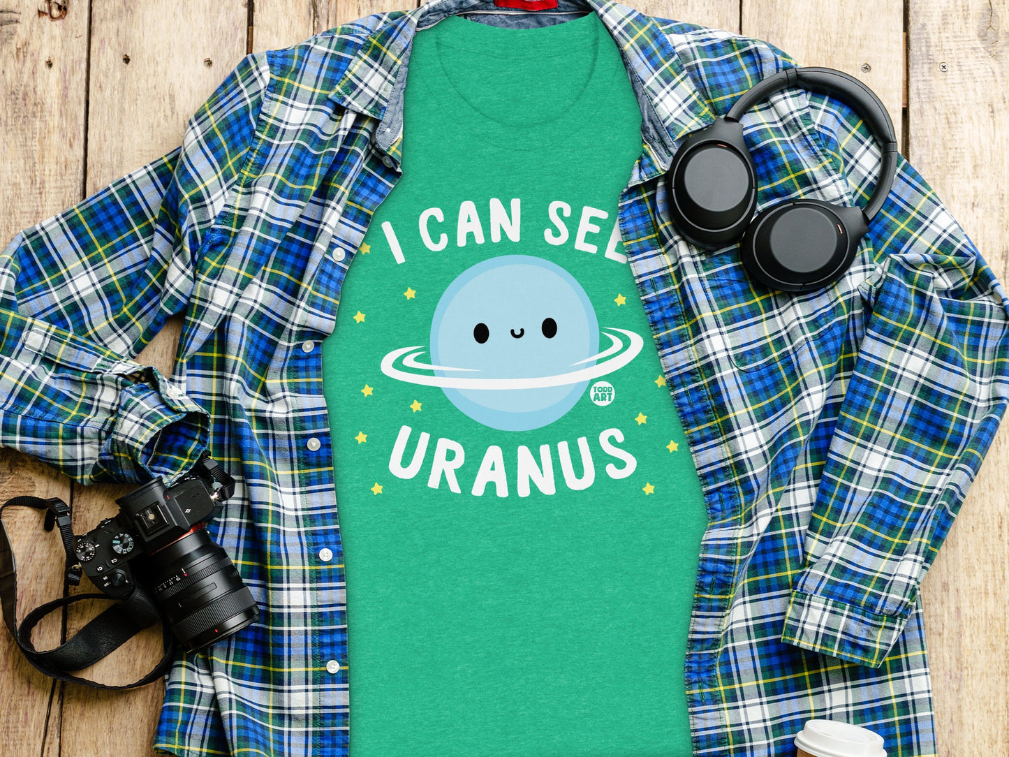 I Can See Uranus Green Graphic Tee Shirt product