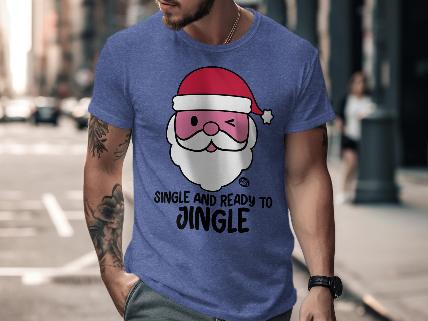 Single And Ready To Jingle Santa Claus T-shirt Product