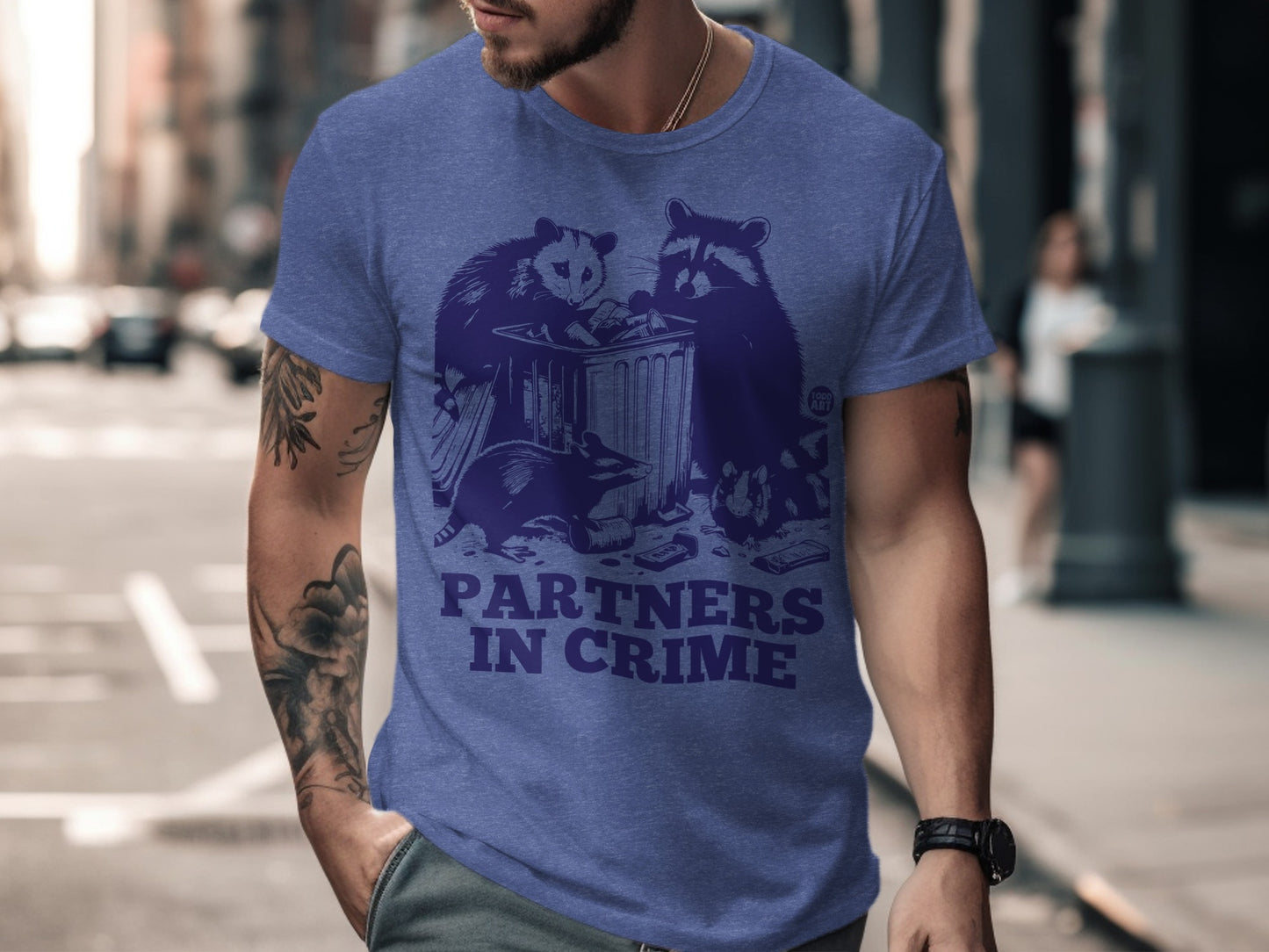 Partners In Crime Raccoon and Panda Graphic Tee