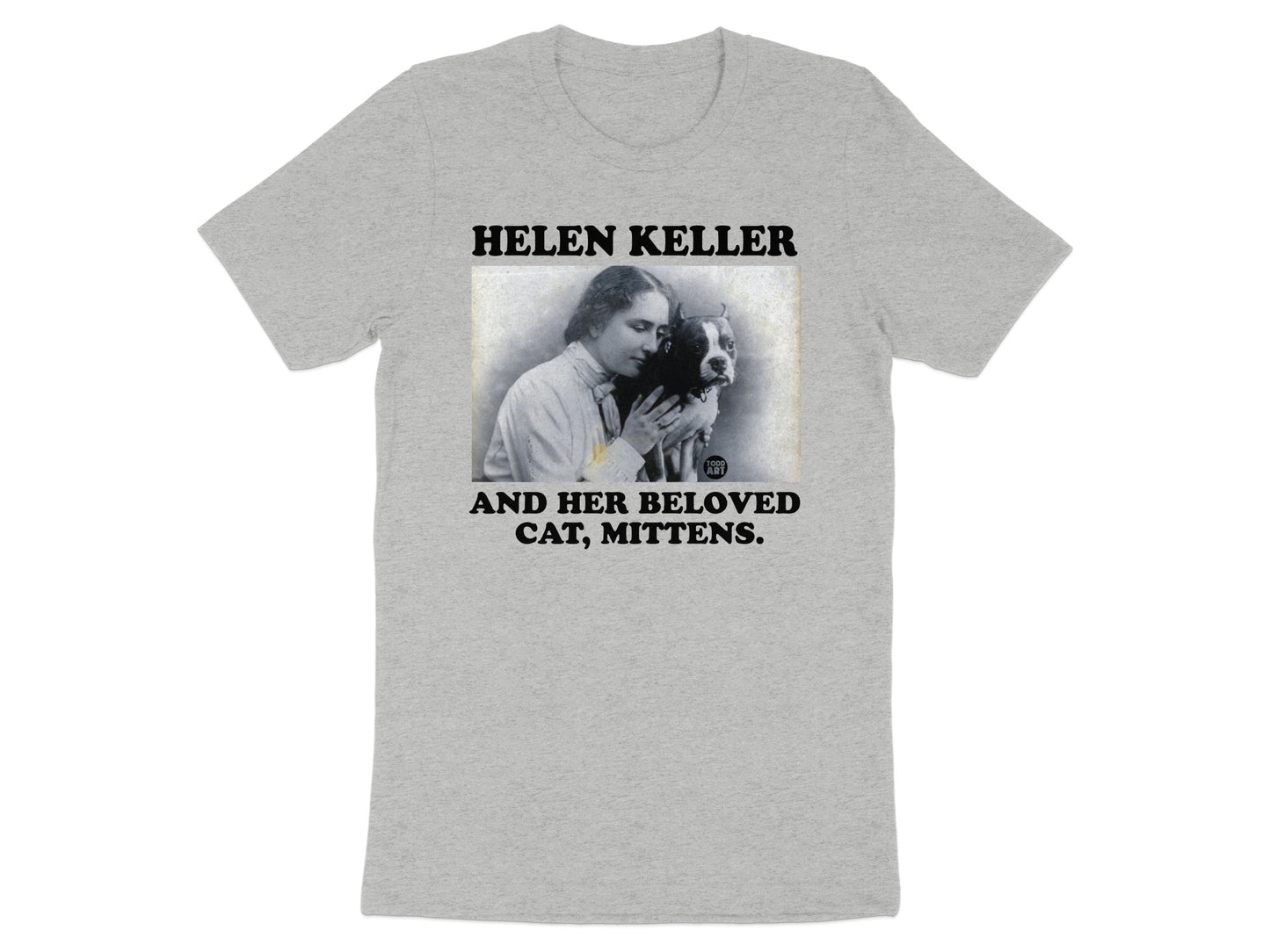 Helen Keller and Her Beloved Cat Mittens T-shirt