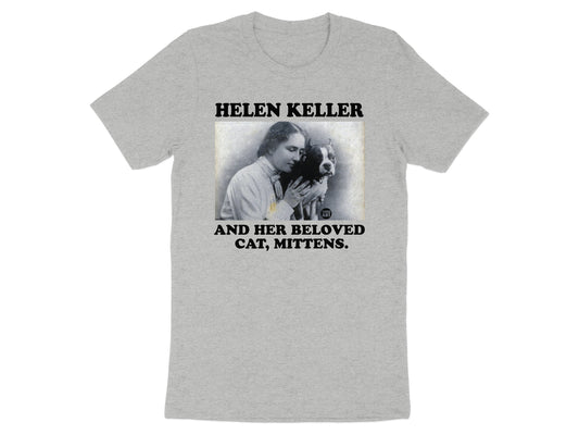 Helen Keller and Her Beloved Cat Mittens T-shirt