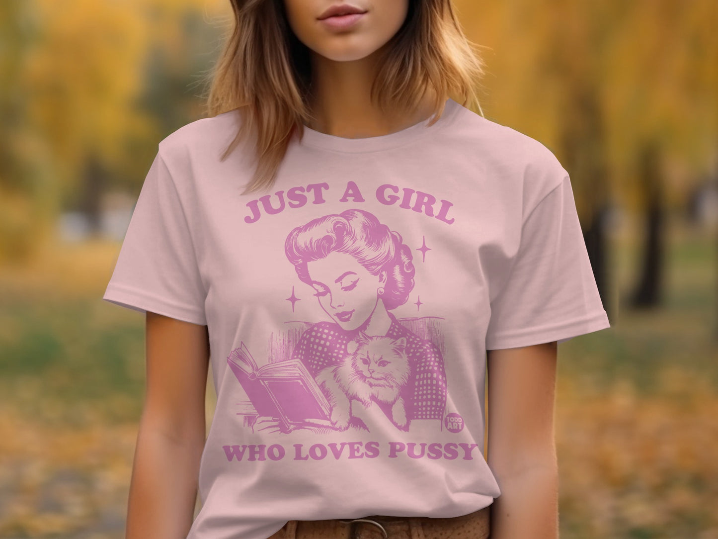 Girl Who Loves Pussy Cat Graphic T-shirt product