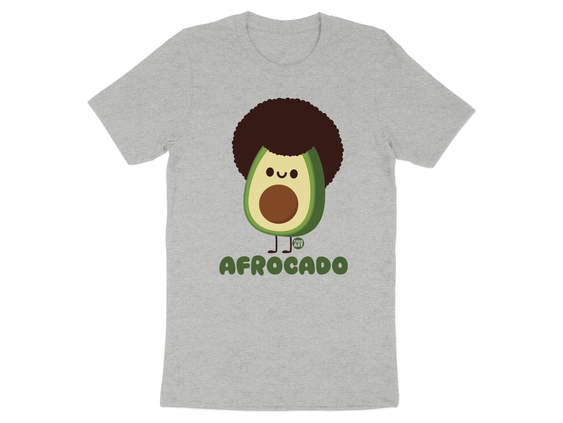 Funny Afrocado Avocado Design Graphic T-shirt