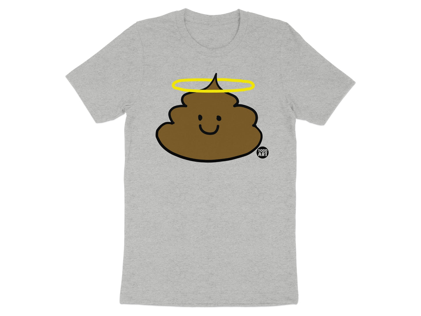 Happy Halo Poop Emoji Graphic T-Shirt Design