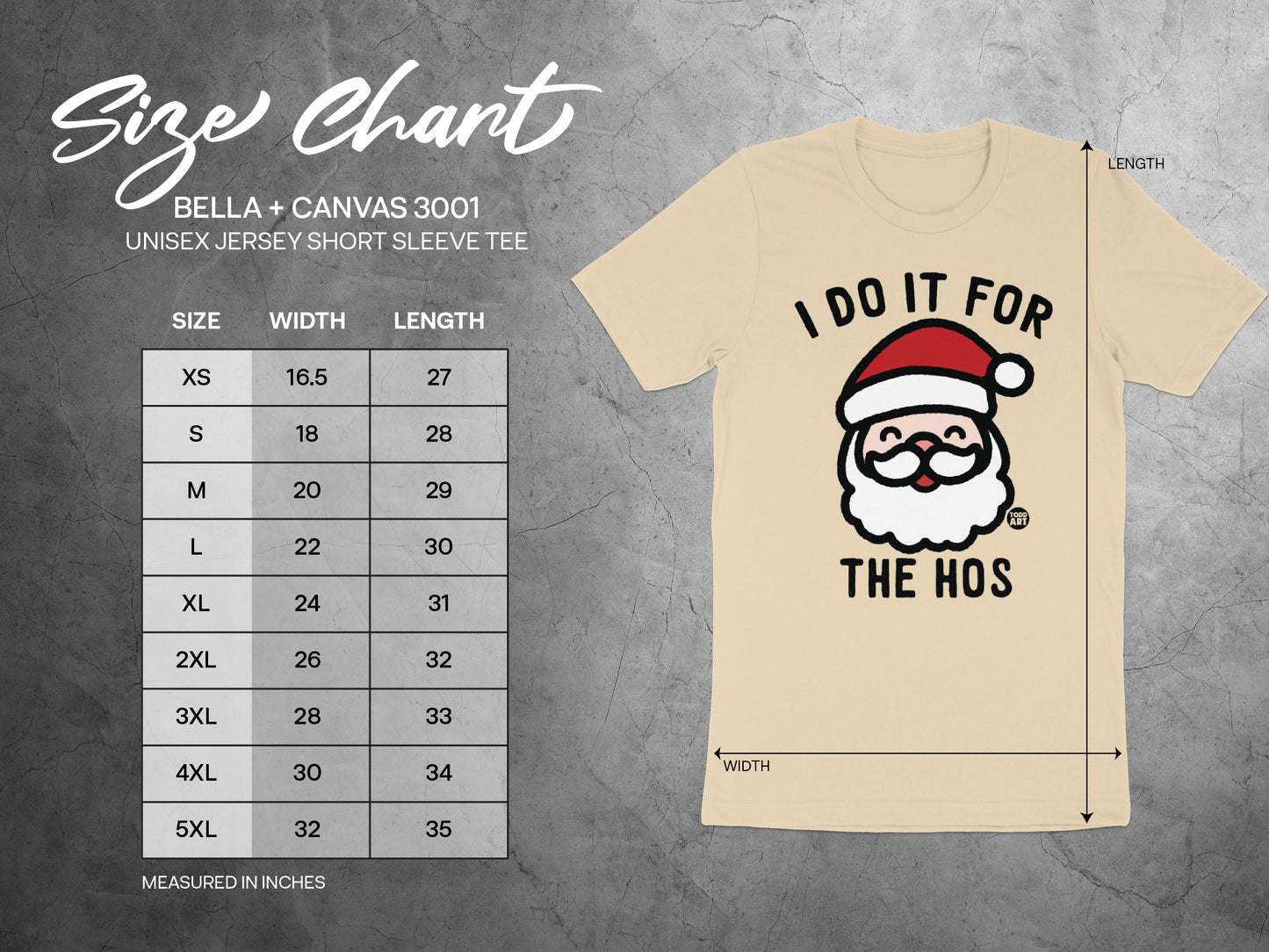 Santa Claus I Do It For The Hos Graphic Tee